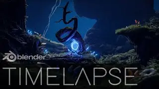 Blender Timelapse - Ori and the Will of the Wisps recreation