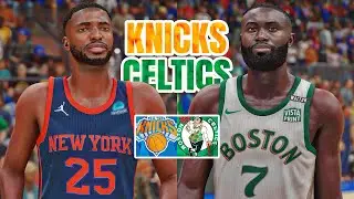 MIKAL BRIDGES with KNICKS vs CELTICS | NBA 2K24 (PS5)