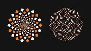 Fibonacci Spiral with 2 ways in Illustrator CC 2023