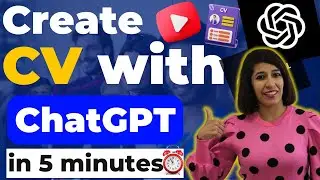 Create A Free CV In 5 Mins With ChatGPT| How To Create Demo CV? | DON'T Pay Anyone To Make Your CV