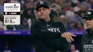 MLB | Aaron Boone Gets Ejected, YES Provides Statcast Data On Gum Toss