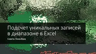 Подсчет уникальных записей диапазона в Excel