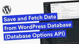 Save and Fetch data from WordPress Database using WordPress Options API