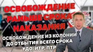 Как освободиться раньше отбытия всего срока наказания. УДО. ИТР.  ПТР. Изменение вида учреждения.