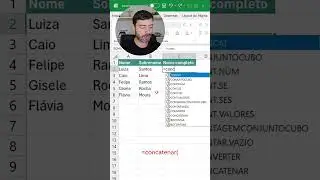 Como juntar texto no Excel - Concatenar #dashboard #dicaexcel #excel #cursodeexcel