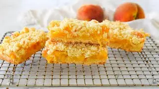 Peach Crumb Bars | Small Batch |Feeds 2-4 people