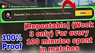 Repeatable] (Week 3 Only) for every 100 minutes spent in matches