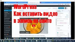 Как вставить видео в запись в WordPress