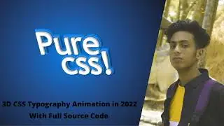 3D CSS Typography Animation  with html and css in 2022 + full source code by jishaansinghal