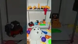 Balloons, contractor cars and colorful balls part 58 #shorts #balloons #contractor