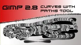 GIMP 2.8 Draw Curves & Paths Tool Effects [HD-1080p]