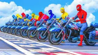 SUPERHEROS COLOR CHALLENGE (SPIDERMAN, HULK, DR DOOM) Racing Motorcycles Event Day Competition #1035