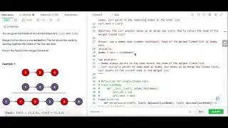 Merge Two Sorted Lists - Leetcode 21 - Linked List - Python