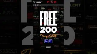 Free 200 After Effects and Premiere Pro Templates!