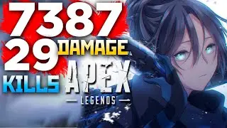 АПЕКС ФЕРМА: 29 Киллов 7387 Урона за Рэйф - qadRaT Apex Legend Стрим - Wraith 20 Kills 4000 dmg