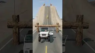 Cars vs Log Trap #1 - BeamNG.Drive