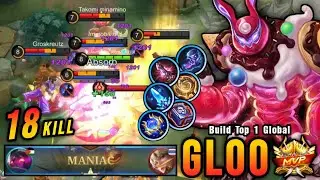 Almost SAVAGE!! 18 Kills Gloo with Mage Build is Broken!! - Build Top 1 Global Gloo ~ MLBB