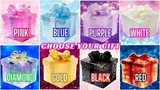 Choose YOUR Gift🎁💖😍🤮8 gift box challenge Pink,Blue, Purple,White, Diamond, Gold, Black or Red #quiz