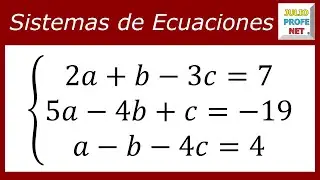 SISTEMA DE ECUACIONES LINEALES 3×3 - Ejercicio 1