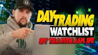 Day Trading Watchlist - SPY TSLA NVDA AAPL SPX