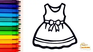 How to draw a dress| Princess dress drawing |easy princess dress drawing |beautiful girl dress