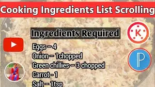 Ingredients Scrolling Text In Kinemaster | Scrolling Text In Kinemaster In Telugu