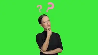 Women thinking expressions green screen footage