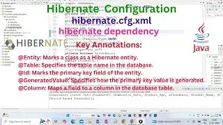 How to Use @Key Annotation in Hibernate | Student Management Project | Hibernate Configuration