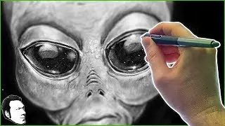 How to Draw a GREY ALIEN - KRITA Digital At Tutorial 👽