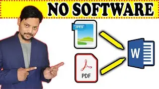 Convert PDF TO WORD without any software || How to convert image to WORD