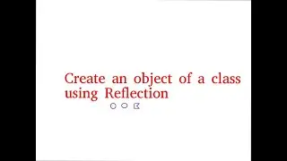 #JavaWebTutor create an object using reflection java