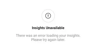 insights unavailable instagram | Instagram insights unavailable problem | insights Unavailable