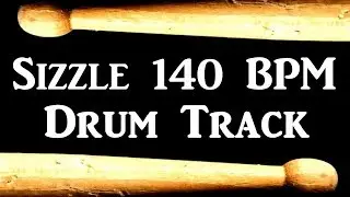 Sizzling Rock Drum Track 140 BPM, Drum Beats for Bass Guitar, Instrumental Isolated Drums Beat 381