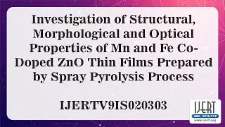 Investigation of Structural, Morphological and Optical Properties of Mn and Fe Co-Doped ZnO.....