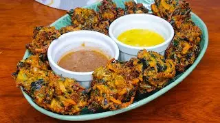 EASY WAY TO  MAKE CRISPY SPINACH AND COCONUT BHAJIA / BAJIA ZA MCHICHA NA NAZI KAVU.