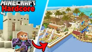 I Built a MEGA DESERT VILLAGE in Hardcore Minecraft 1.20 Survival Let's Play