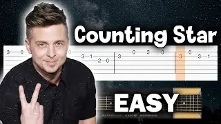 One Republic - Counting Star - EASY Guitar tutorial (TAB)