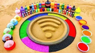 How to make WiFi icon from Cement & Orbeez vs Balloons Coca Cola, Chupa Chups, 7up, Fanta and Mentos