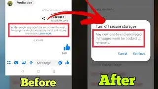 How to Turn off End to End Encryption on Messenger 2024 || Remove end to end Encryption on Messenger