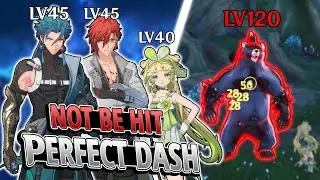 TEAM LV40 vs SPEARBACK LV120 - Perfect dash NOT BE HIT - Wuthering Waves