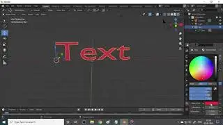 Blender text insert text size text move  text color | for beginner | Learn Blender