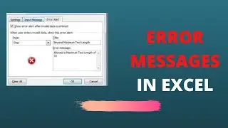 ERROR MESSAGES IN EXCEL