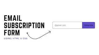 Email Subscription Form - Using HTML & CSS | Codexbaba