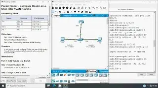 4.2.7 Packet Tracer - Configure Router on a Stick Inter VLAN Routing