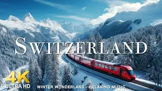 FLYING OVER SWITZERLAND (4K UHD) - Relaxing music with beautiful nature videos - 4K videos