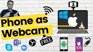 How to use phone as webcam for Mac and PC (Android, iOS) (Wifi, USB method) (OBS, ZOOM, Teams)