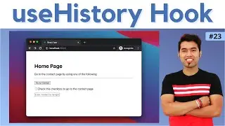 #23: useHistory Hook in React router Dom in Hindi in 2021