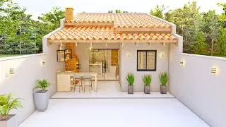 COZY SMALL HOUSE │ 2 BEDROOMS │ LEISURE SPACE AND GROUND PLAN