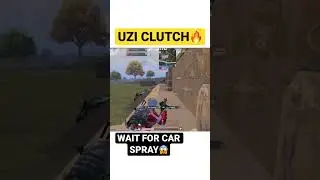 1v2 with uzi 🥵🔥 || ump car spray 😱 || #bgmi #shorts #clutch #1v2 #carspray #viral #uzi