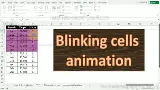 Blinking cells Animation - MS excel Tips and Tricks